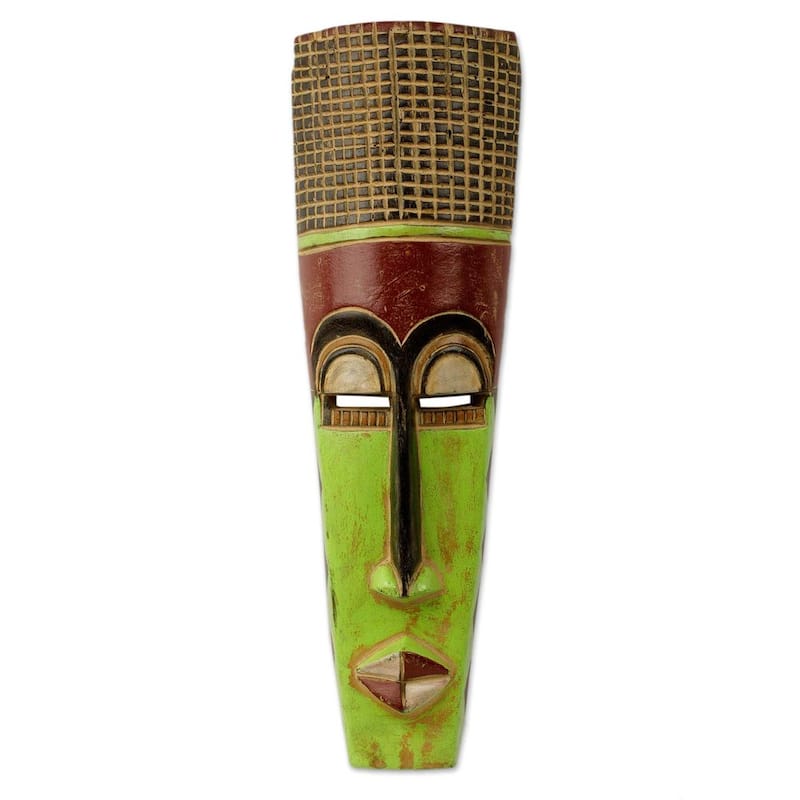 Handmade Tall Man Wood Mask (ghana) - Bed Bath & Beyond - 15371896