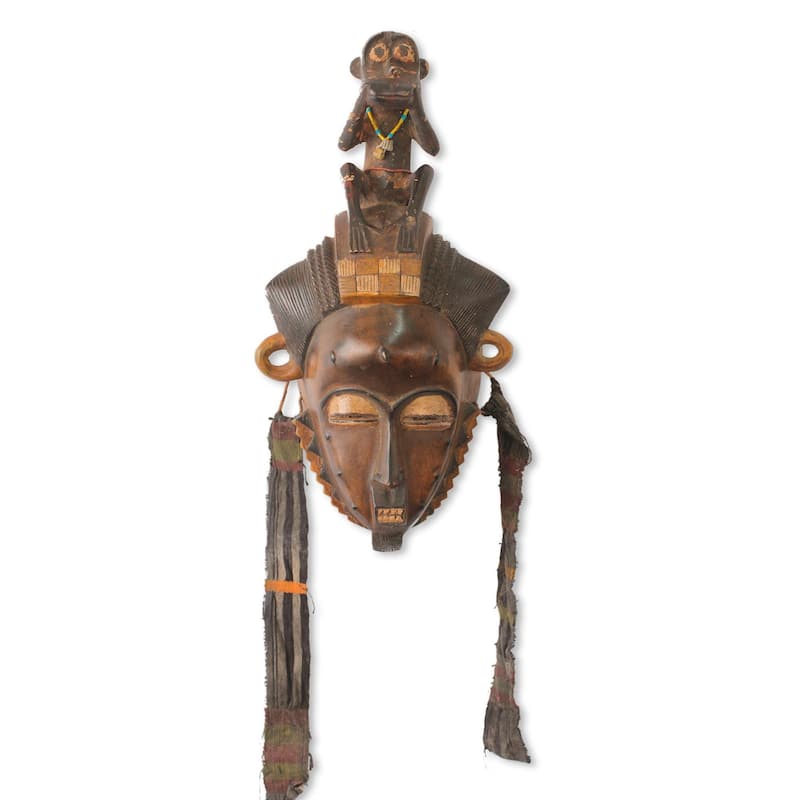 African Mask, 'Baule She Monkey' (Ghana)