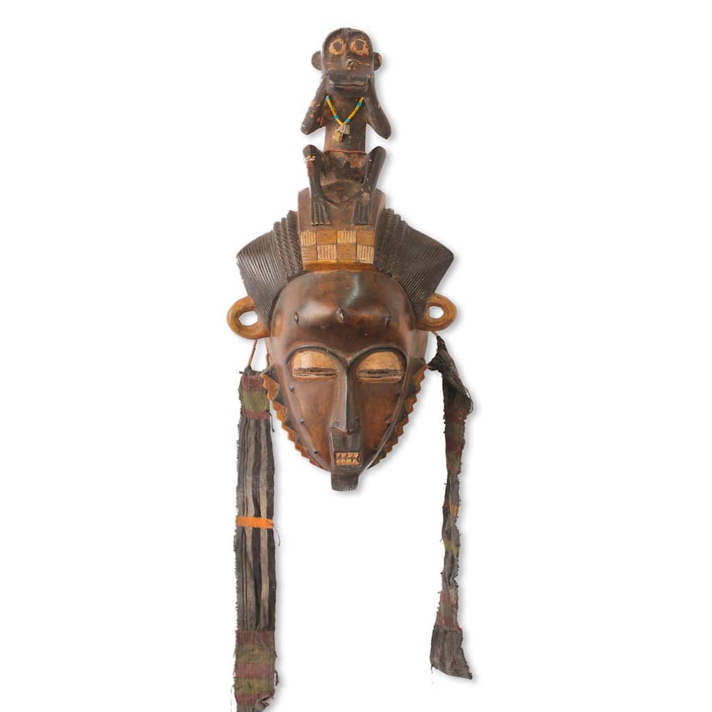 African Mask, 'Baule She Monkey' (Ghana)