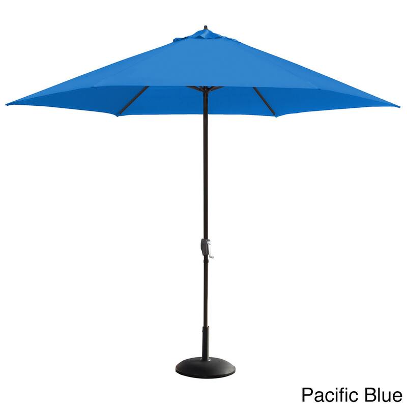 Astella Aluminum 11ft Crank Open Push Button Tilt Outdoor Patio Umbrella
