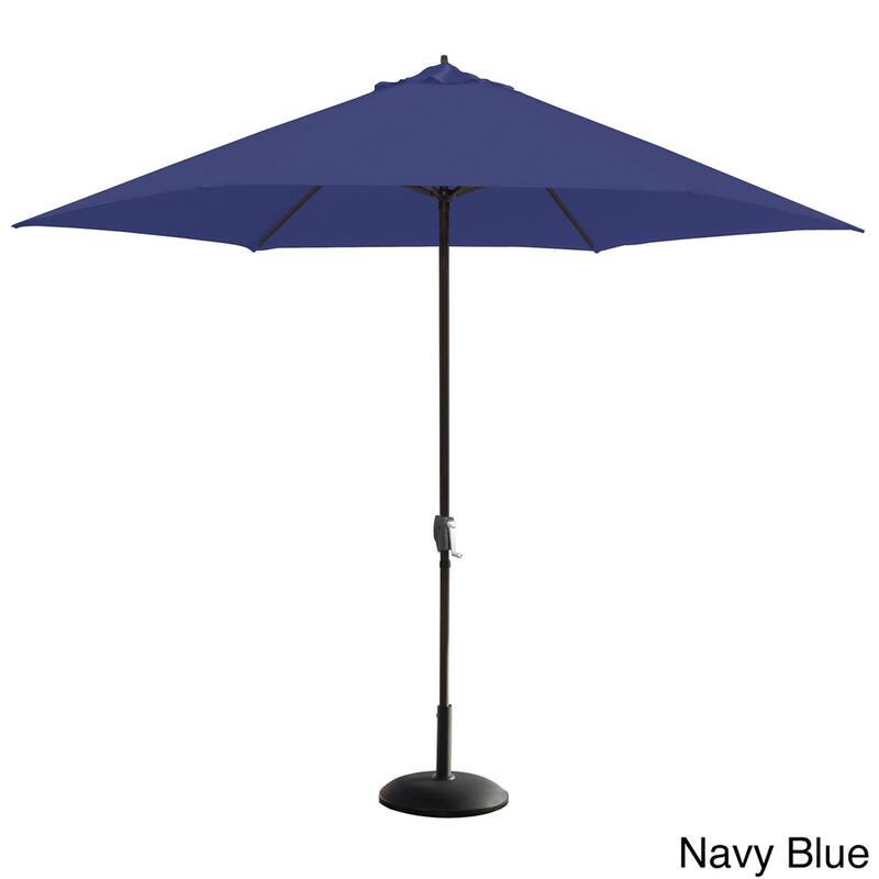 Astella Aluminum 11ft Crank Open Push Button Tilt Outdoor Patio Umbrella