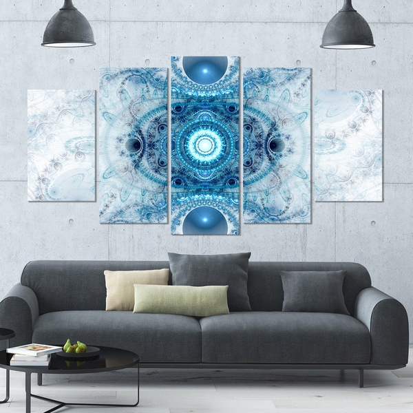 light blue wall hanging