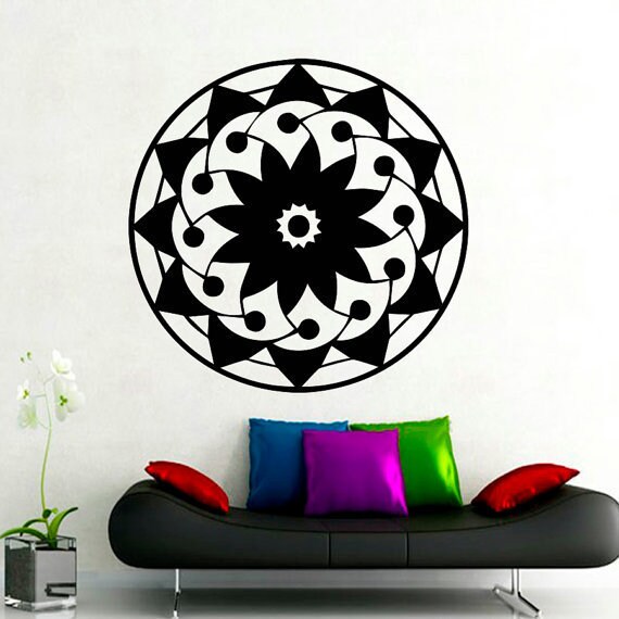 Shop Mandala Om Yoga Indian Pattern Oum Sign Interior Vinyl