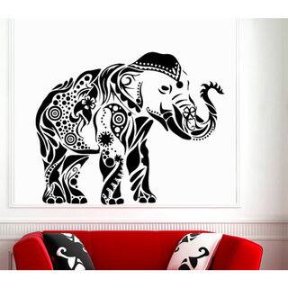 Shop Decorated Ganesha Vinyl Sticker Interior Design Art Mural Living Room Bedroom Decor Sticker Decal 22 X 26 Color Black Overstock 15383337