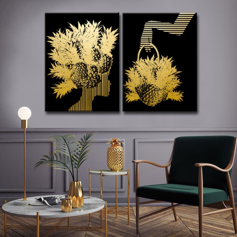 Ready2HangArt Wrapped Canvas 'Mod Swag IV' 2 Piece Wall Decor....