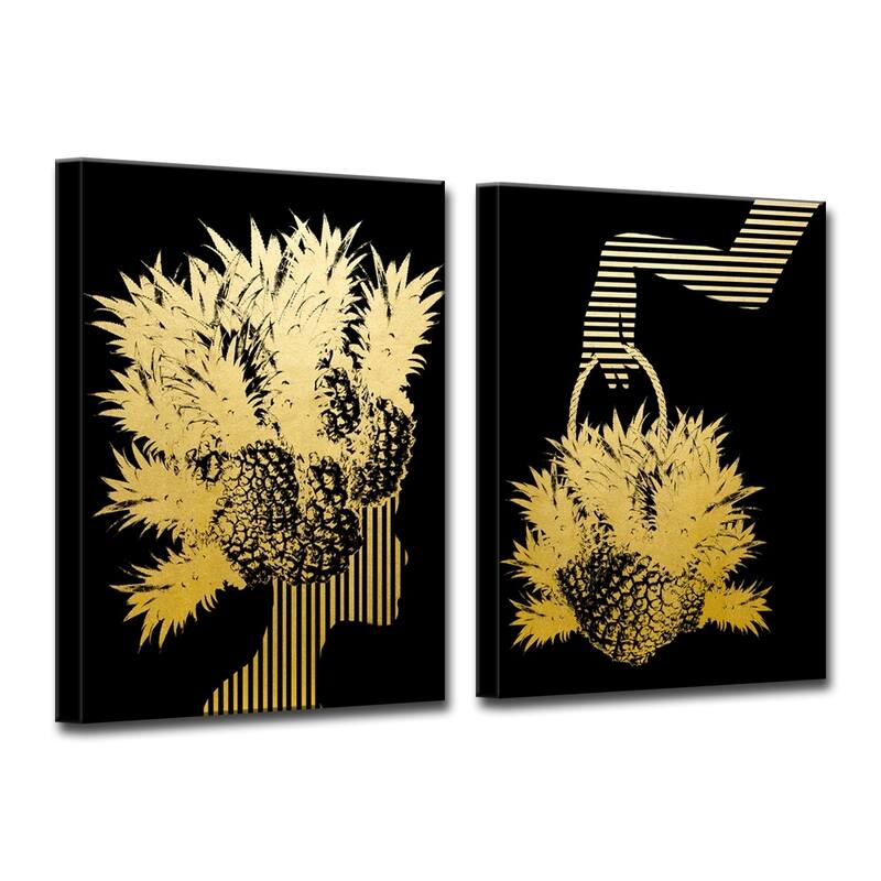 Ready2HangArt Wrapped Canvas 'Mod Swag IV' 2 Piece Wall Decor....