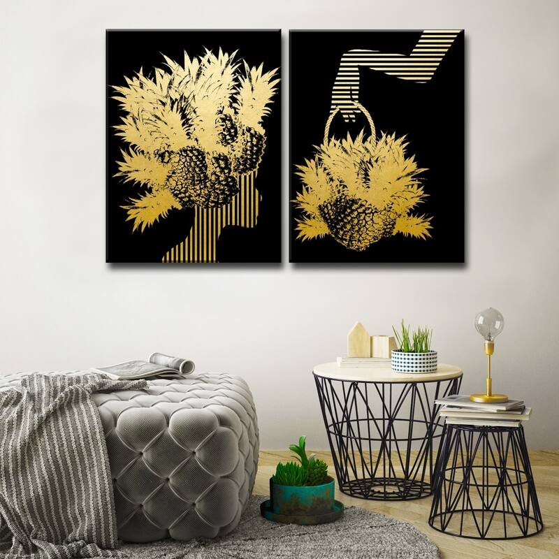 Ready2HangArt Wrapped Canvas 'Mod Swag IV' 2 Piece Wall Decor....