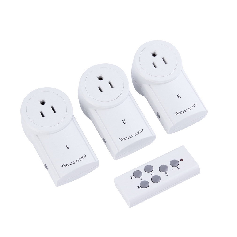 Wireless Remote Control AC Power Outlet US Plug Switch One Drag