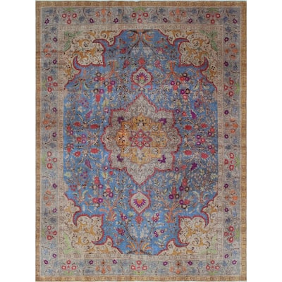 Vintage Distressed Jihane Blue/Grey Rug
