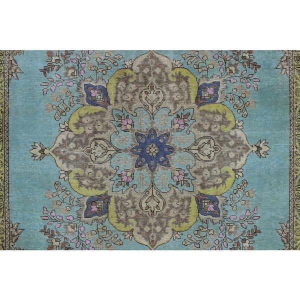 Vintage Roxann Blue And Green Wool Rug Overstock 15388409