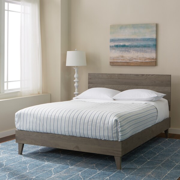 Kotter Home Barnwood Platform Bed Frame and Headboard