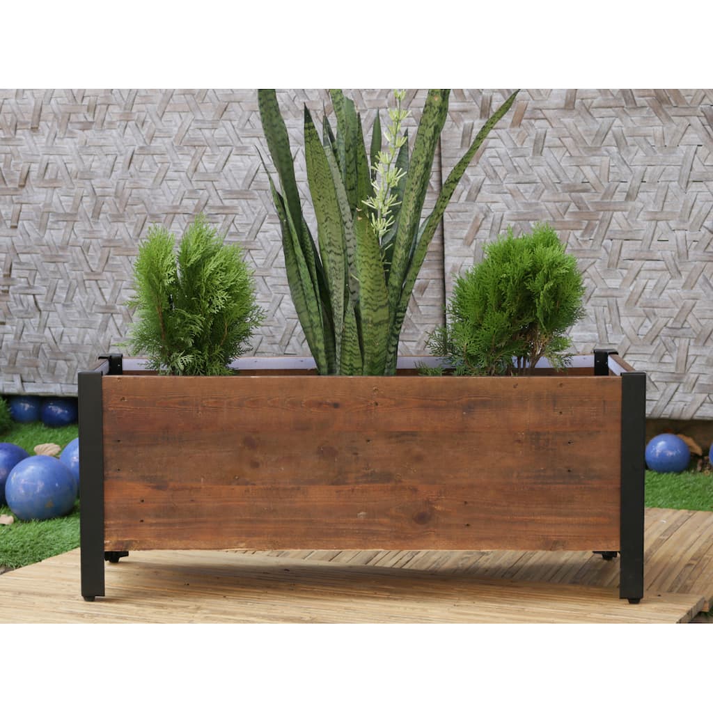 Rectangular Urban Garden Wooden Planter Box