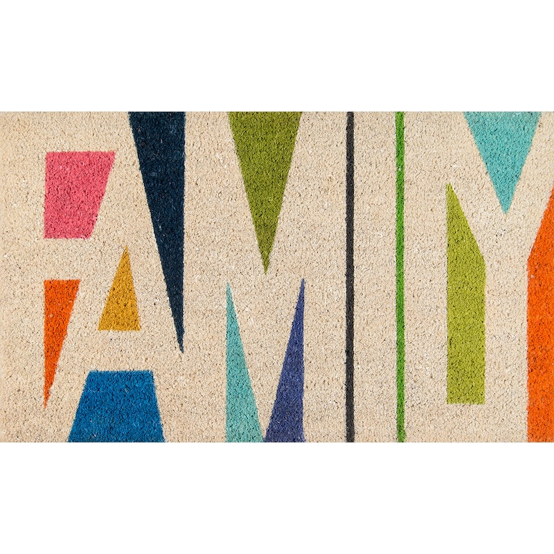 Novogratz by Momeni Aloha Family Coir Doormat (1'6" x 2'6") - 1'6" x 2'6" - Multi