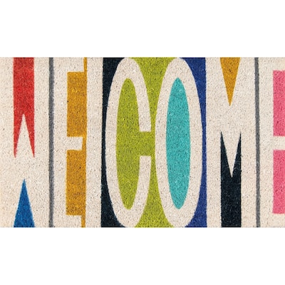 Novogratz by Momeni Aloha Welcome Coir Doormat 1'6" x 2'6" - 1'6" x 2'6"