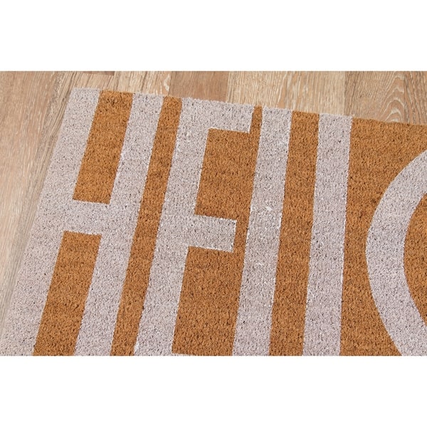 Shop Novogratz By Momeni Aloha Hello Coir Doormat 1 6 X 2 6 On
