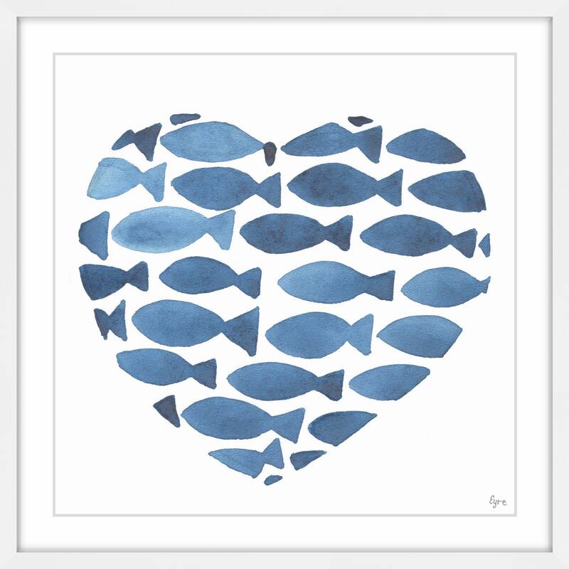 'Lovely Fishes' Framed Painting Print