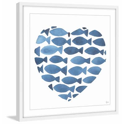 'Lovely Fishes' Framed Painting Print