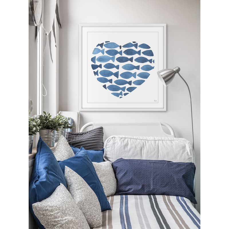 'Lovely Fishes' Framed Painting Print