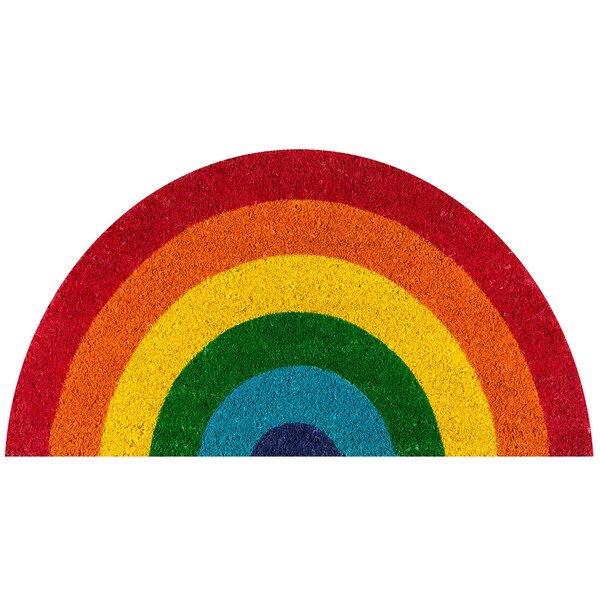Novogratz by Momeni Aloha Rainbow Coir Doormat 1'4 x 2'6 - 1'4" x 2'6"