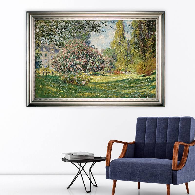 Parc Monceau, Paris -Silver Frame - Wood - Silver