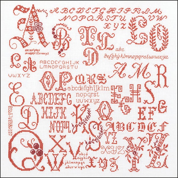 Antique Character Sampler On Aida Counted Cross Stitch Kit-13.25X13.25 18 Count