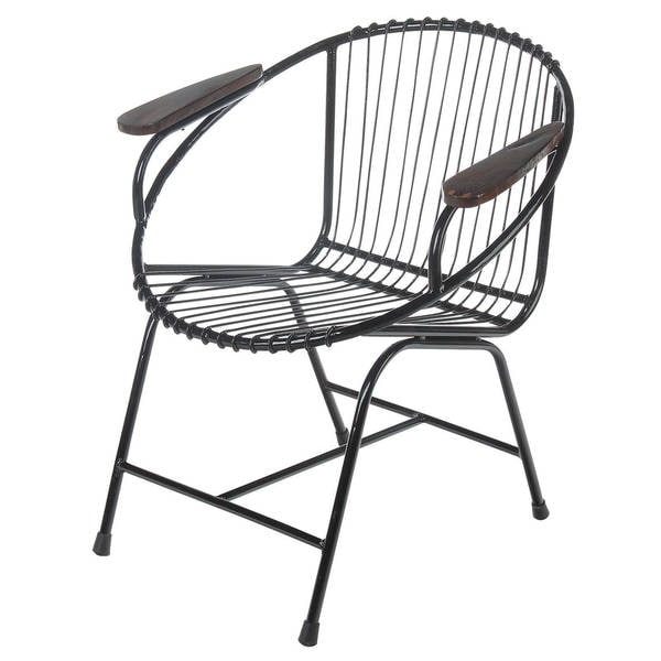 Truckee Metal Wire Chair, Black with Arms (Bali) - Free ...