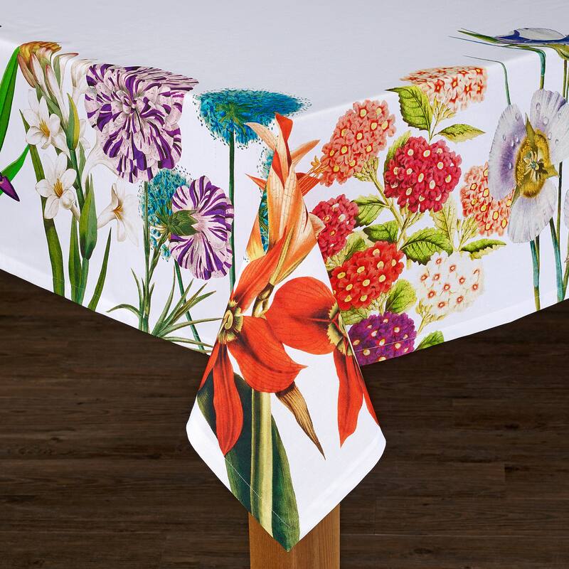 Tiger Lily Floral Cotton Tablecloth Imported from Spain