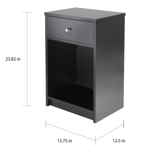 Skyline Decor Squamish Black Nightstand Overstock 15390540