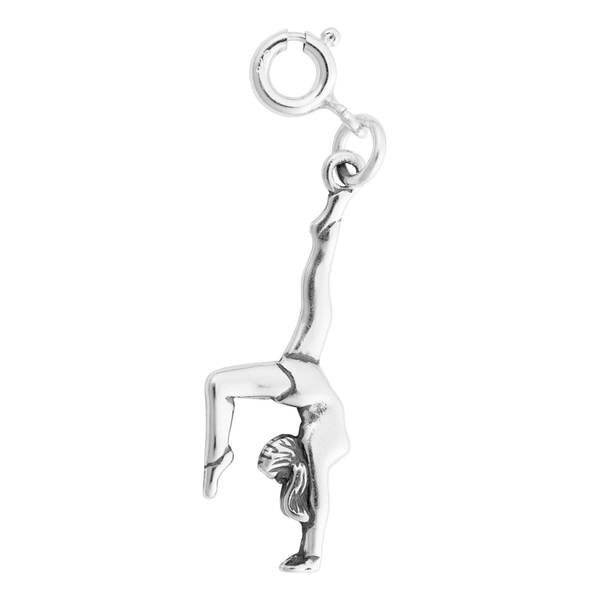 Sterling Silver Gymnast Charm