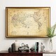 Vintage Wold Map VI Antique - Gold Frame - Bed Bath & Beyond - 15390725
