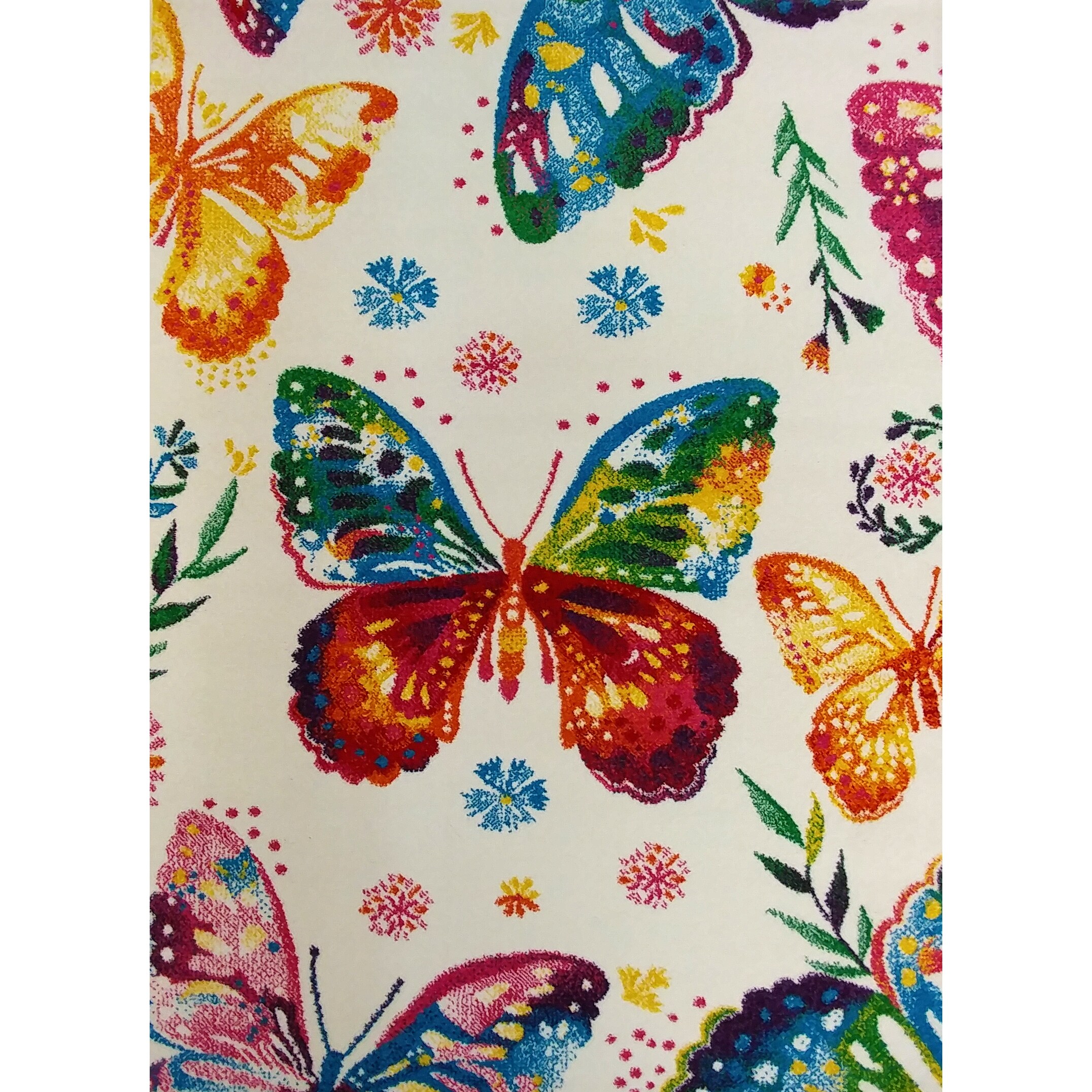 Kc Cubs Multicolor Rainbow Butterfly Boy And Girl Bedroom Modern Decor Area Rug For Kids And Children On Sale Overstock 15390759
