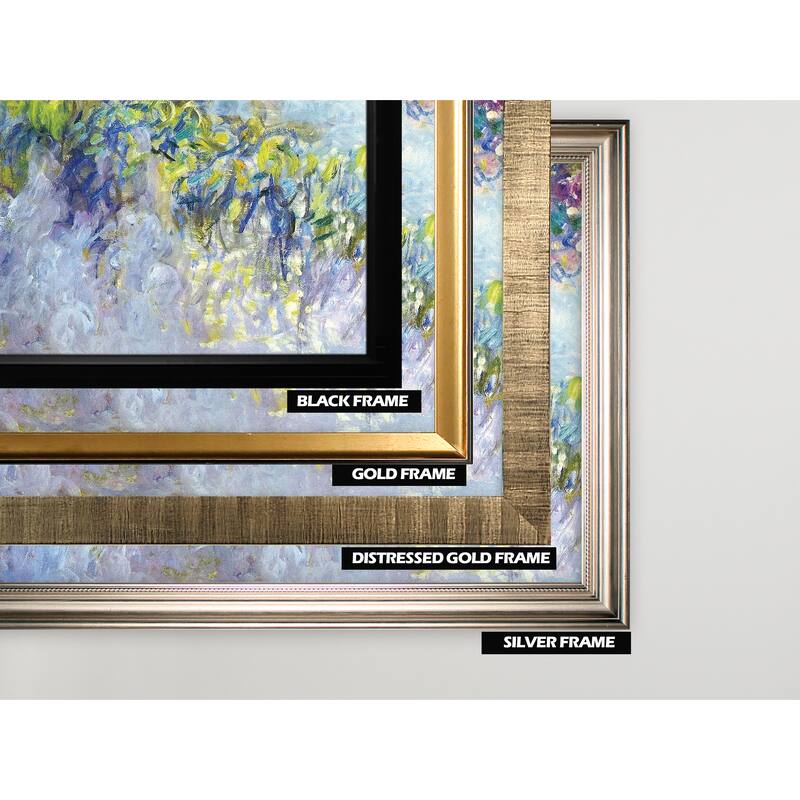 Wisteria -Claude Monet -Silver Frame