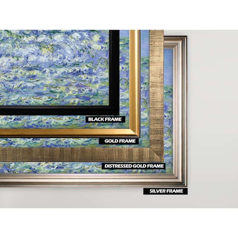 Waves-Breaking -Claude Monet -Silver Frame