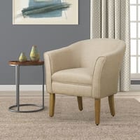 Porch & Den Kingswell Flax Brown Barrel Accent Chair