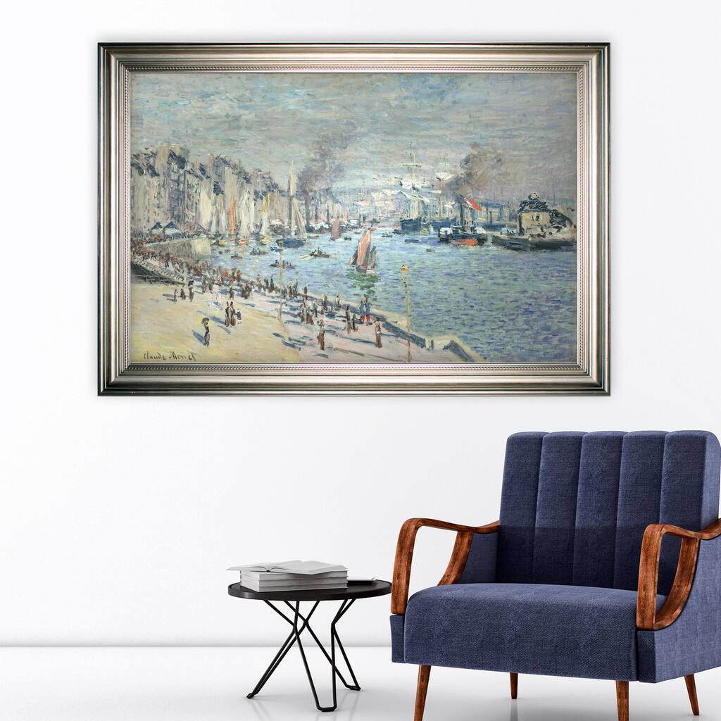 Old-Outer-Harbor -Claude Monet -Silver Frame