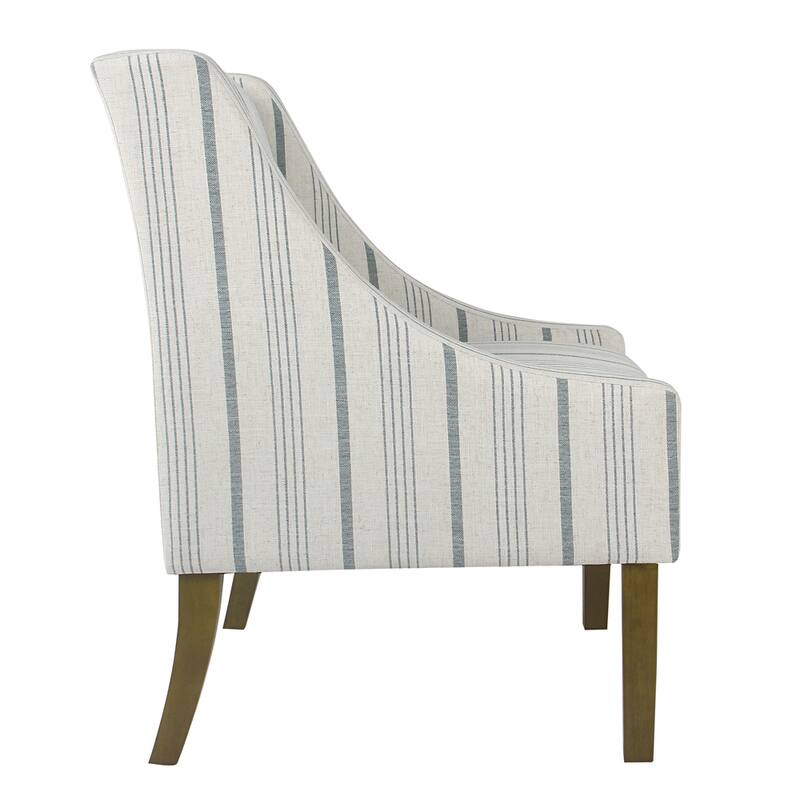 HomePop Modern Swoop Accent Chair Blue Calypso Stripe On Sale Bed
