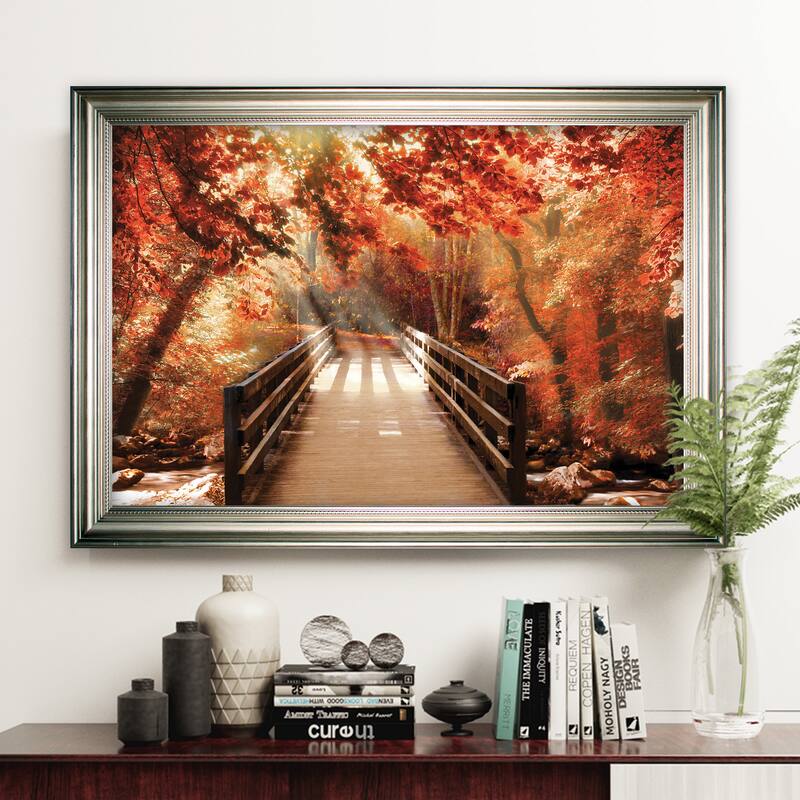 Autumn Bridge -Silver Frame