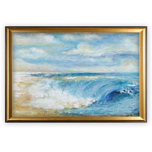 The Perfect Wave - Gold Frame - Overstock - 15390867