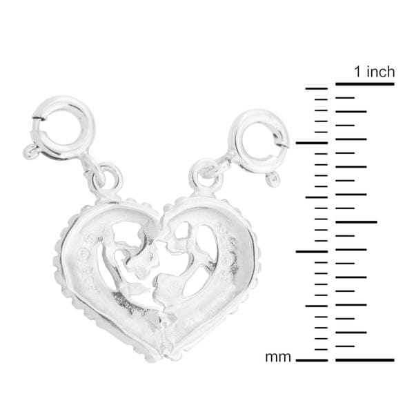 Ballet Shoe in Heart Custom Year Stainless Steel Heart Bead Charm
