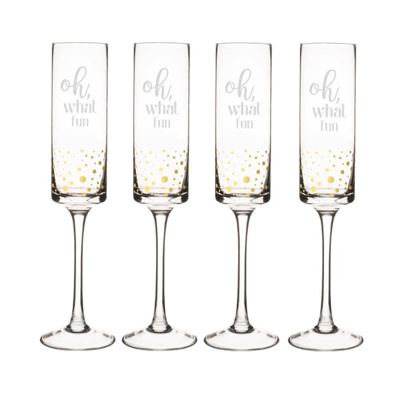 set of 8 champagne flutes