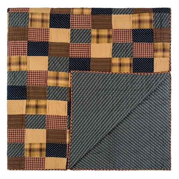 New Primitive Patriotic Patch Americana Patchwork Quilt Fabric Shower Curtain