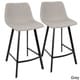 preview thumbnail 3 of 20, Outlaw Industrial Counter Stool in Metal and Faux Leather (Set of 2) Grey