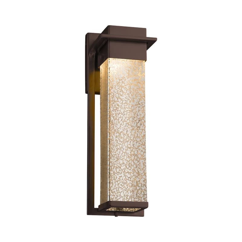 Justice Design Fusion Pacific Dark Bronze Outdoor Wall Sconce, Mercury Shade