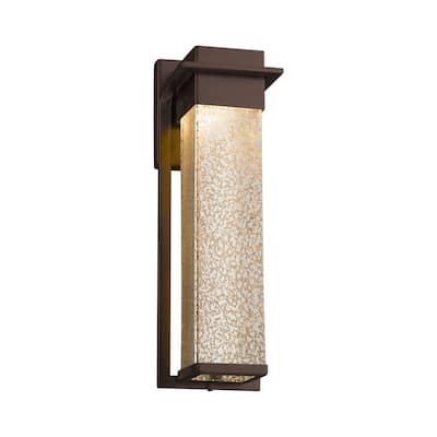 Justice Design Fusion Pacific Dark Bronze Outdoor Wall Sconce, Mercury Shade