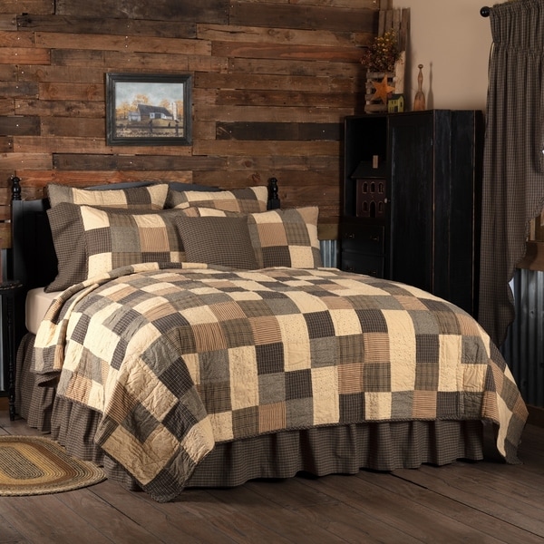 Shop Black Primitive Bedding Vhc Kettle Grove Quilt Cotton