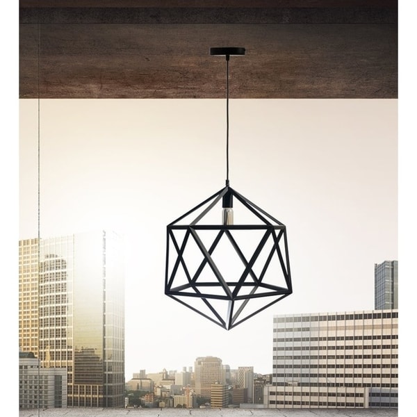 Geometric Shapes Large Pendant Lamp (includes vintage bulbs)