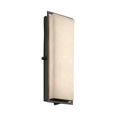 Justice Design Clouds Avalon Matte Black ADA Outdoor LED Wall Sconce