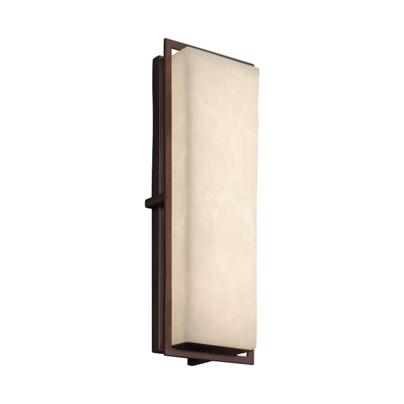 Justice Design Clouds Avalon Dark Bronze ADA Outdoor LED Wall Sconce