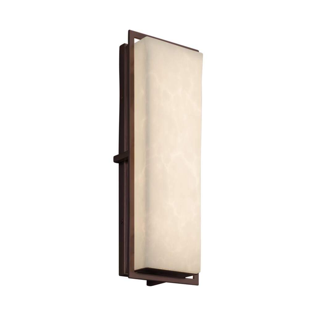 Justice Design Clouds Avalon Dark Bronze ADA Outdoor LED Wall Sconce