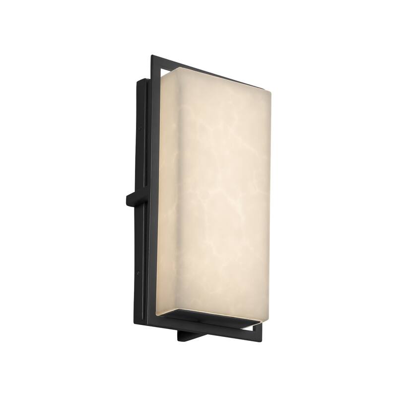 Justice Design Clouds Avalon Matte Black ADA Outdoor LED Small Wall Sconce - Matte Black
